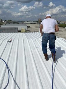Acrylic Metal Coating Roof Repair in Sigel, IL